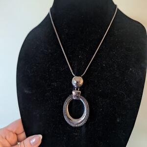 Vintage Necklace with Black Accents And Matching Earrings